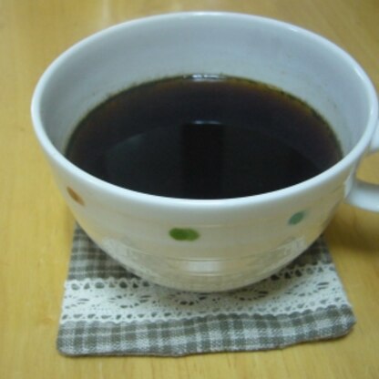 インスタントコーヒーが深い味わいになりますね
2杯目ははちみつを入れて頂きました♪